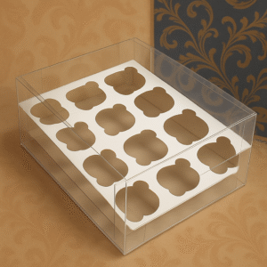 12 CUPCAKE BOXES CLEAR