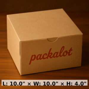 10x10x4 inchs white and kraft box