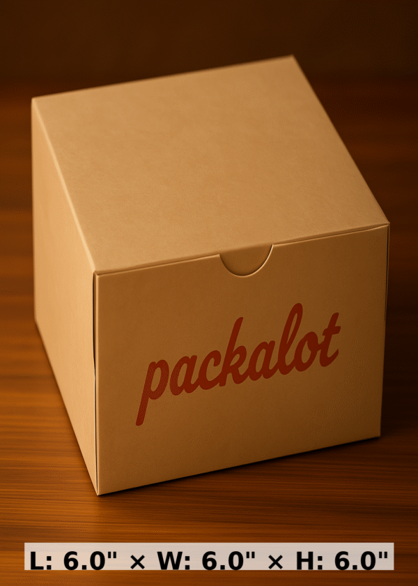 6x6x6 inchs white and kraft  box