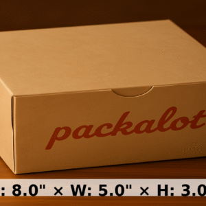 8x5x3 inchs white and kraft  box