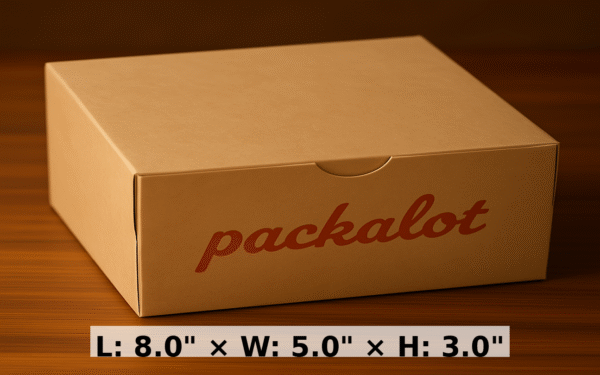 8x5x3 inchs white and kraft  box