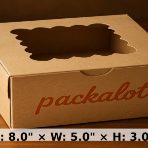 8x5x3 inchs white and kraft window box