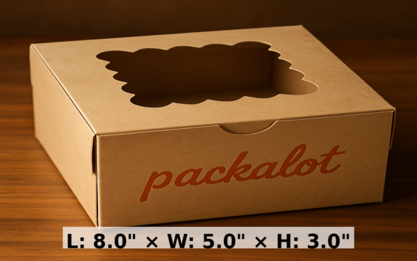 8x5x3 inchs white and kraft window box