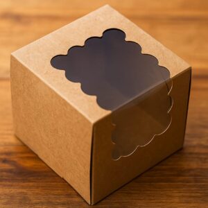 single cupcake kraft window