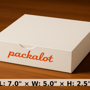 7x5x2.5 inchs white and kraft  box