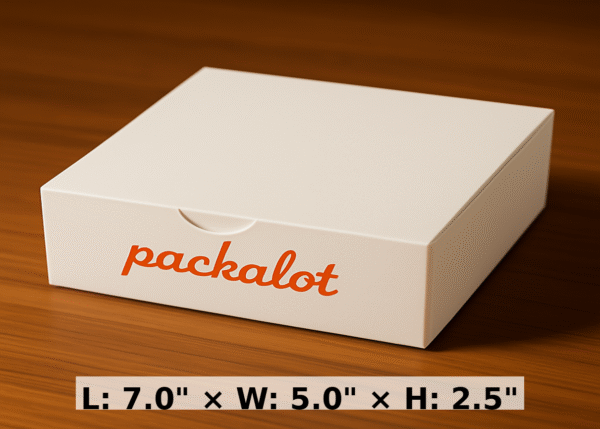 7x5x2.5 inchs white and kraft  box