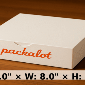 8x8x2 inchs white and kraft box