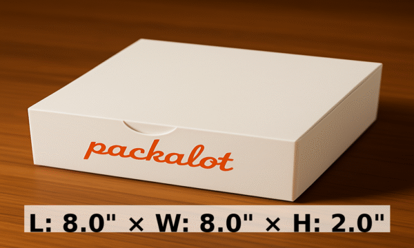 8x8x2 inchs white and kraft box