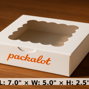 7x5x2.5 inchs white and kraft  window box